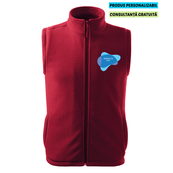 Rimeck Vesta Fleece Next Unisex Rosu marlboro Personalizata Rimeck Vesta Fleece Next Unisex Rosu marlboro Personalizata