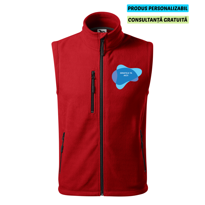 Malfini Vesta Fleece Exit Unisex Rosu Personalizata