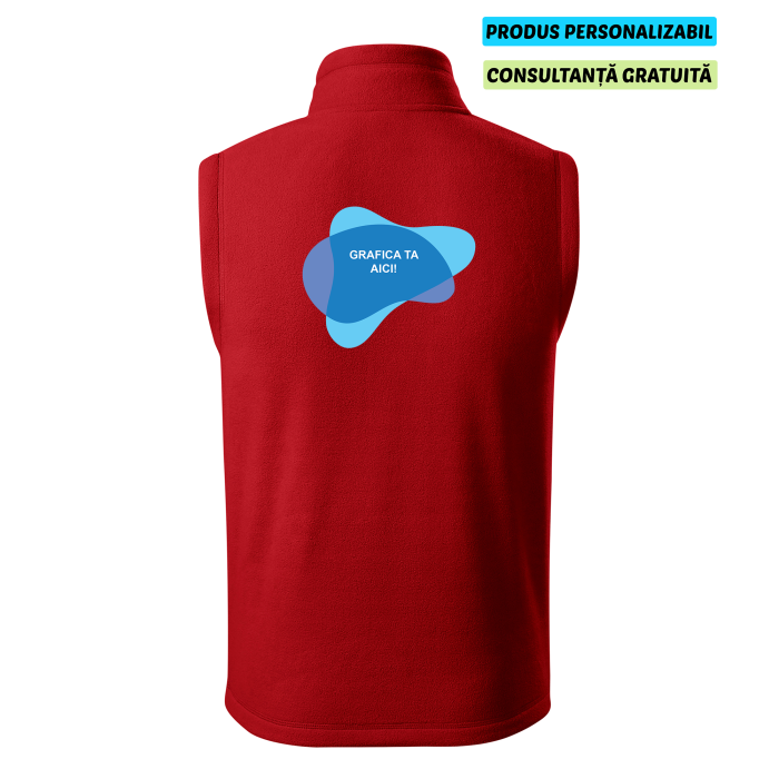 Malfini Vesta Fleece Exit Unisex Rosu Personalizata