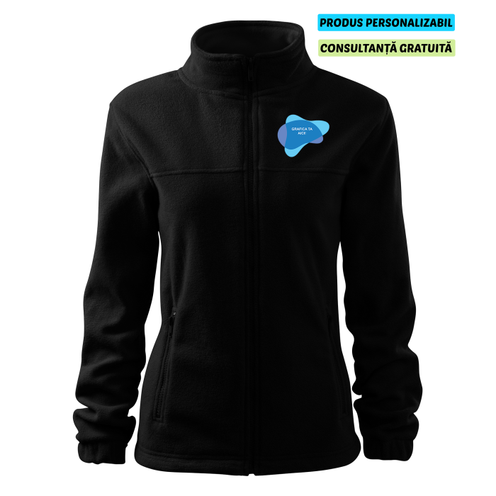 Rimeck Jacheta Fleece Dama Negru Personalizata