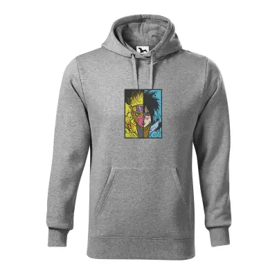 Malfini Hanorac Barbat Gri inchis Naruto Brodat