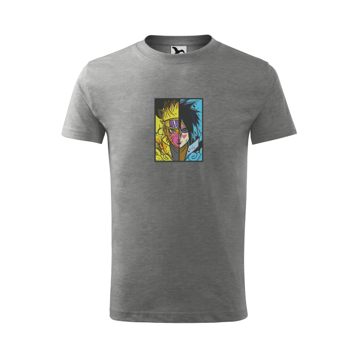 Malfini Tricou Copii Gri inchis Naruto Brodat