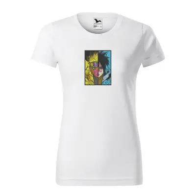 Malfini Tricou Dama Alb Naruto Brodat