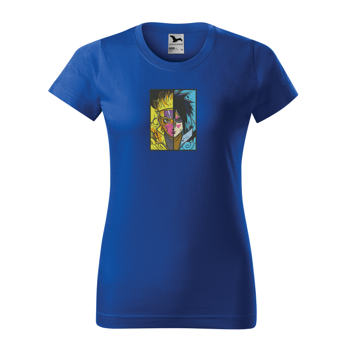 Malfini Tricou Dama Albastru regal Naruto brodat