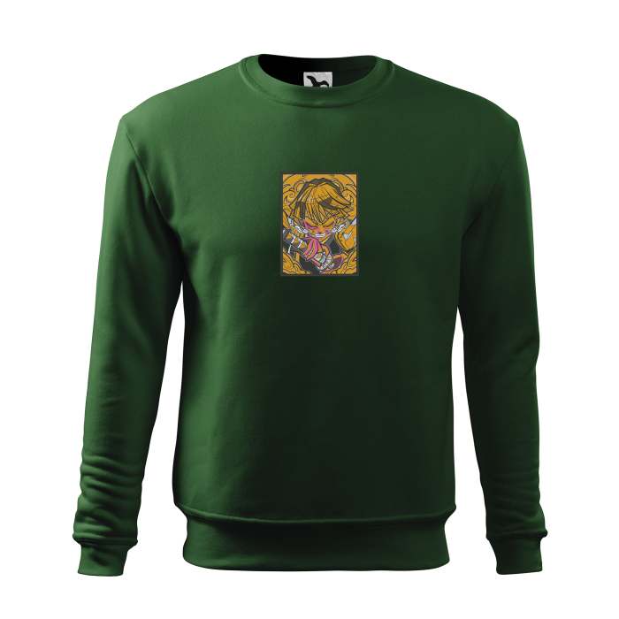 Malfini Bluza Barbat Verde inchis Zenitsu Brodat