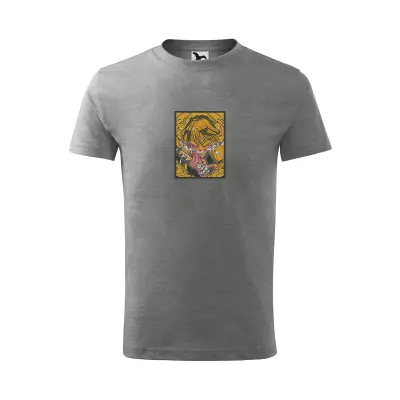 Malfini Tricou Copii Gri inchis Zenitsu Brodat