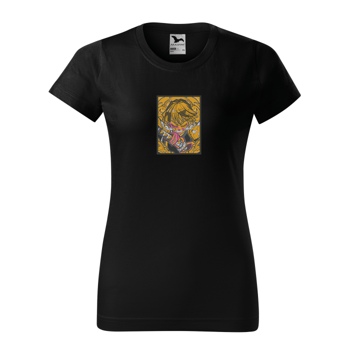 Malfini Tricou Dama Negru Zenitsu Brodat