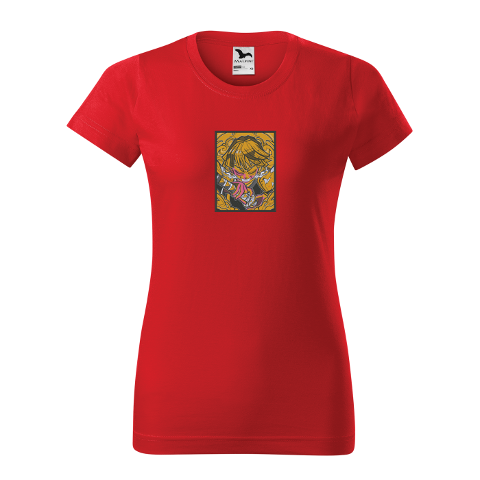 Malfini Tricou Dama Rosu Zenitsu Brodat