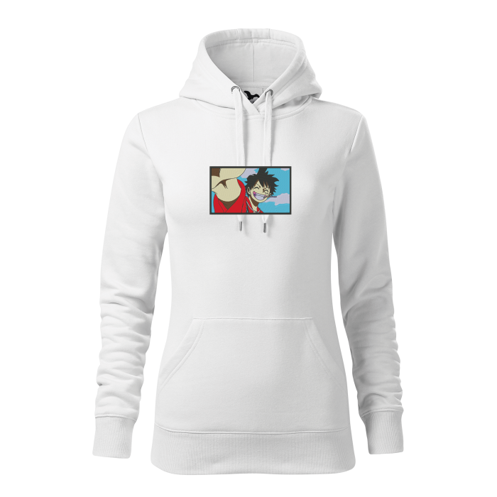 Malfini Hanorac Dama Alb Lufy Brodat