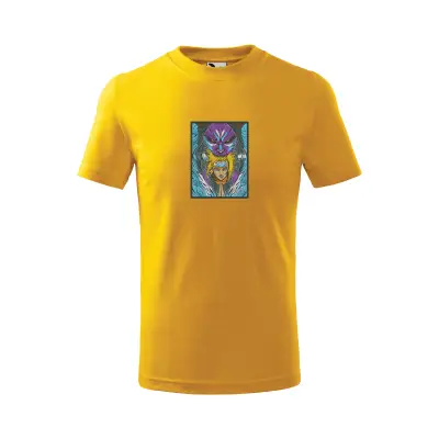 Malfini Tricou Copii Galben Minato Brodat