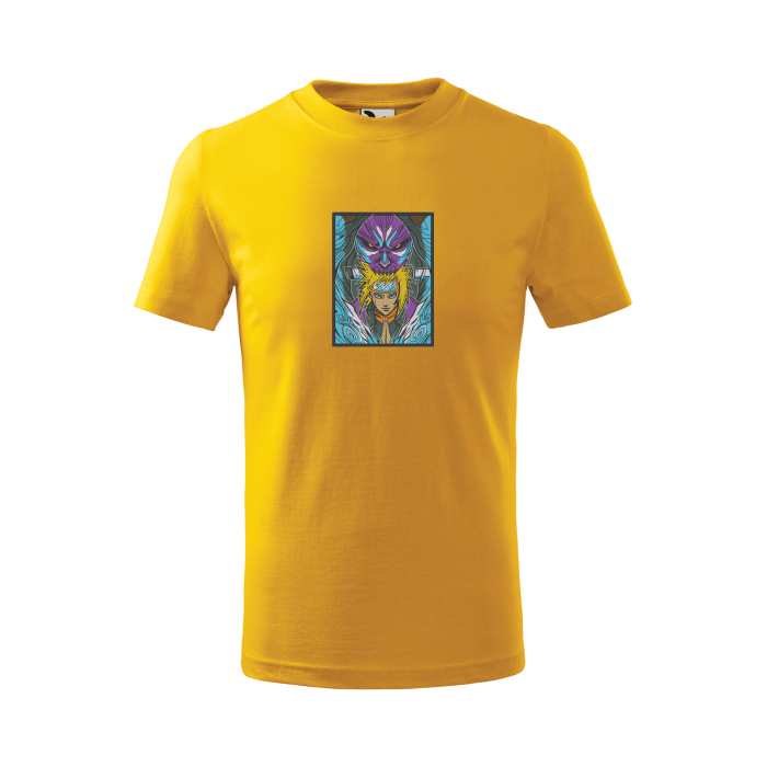 Malfini Tricou Copii Galben Minato Brodat