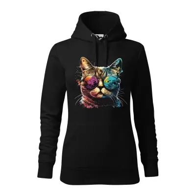 Malfini Hanorac Dama Negru Colorful Cat