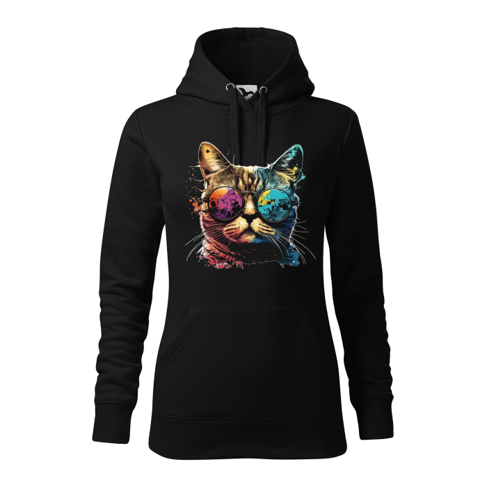 Malfini Hanorac Dama Negru Colorful Cat