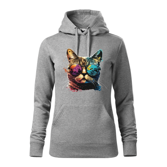 Malfini Hanorac Dama Gri inchis Colorful Cat