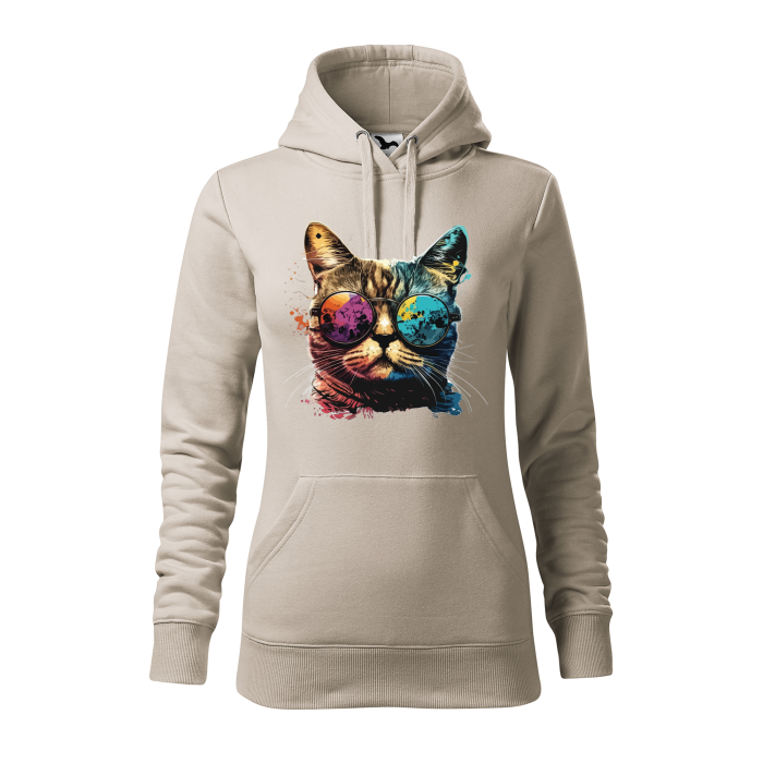 Malfini Hanorac Dama Gri ice Colorful Cat
