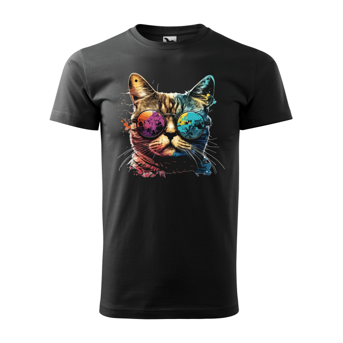 Malfini Tricou Barbat Negru Colorful Cat