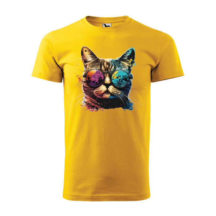 Malfini Tricou Barbat Galben Colorful Cat