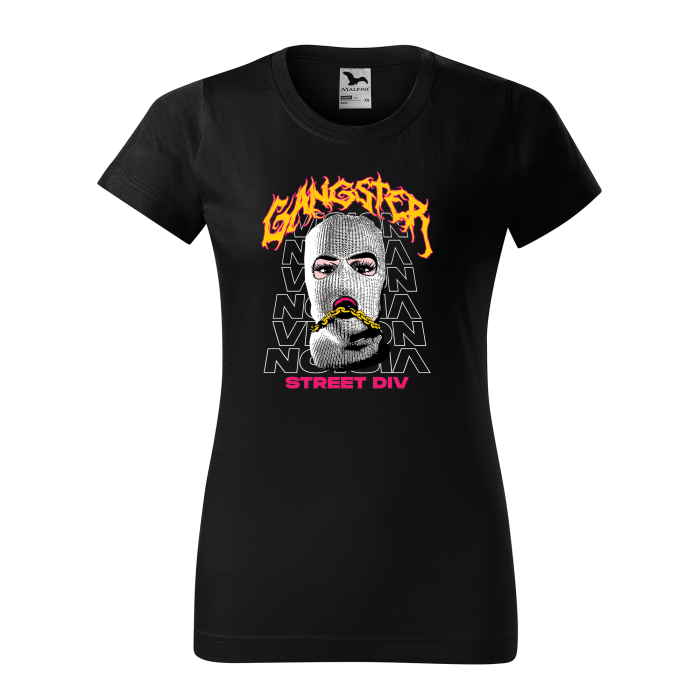 Malfini Tricou Dama Negru Gangster Street DIV