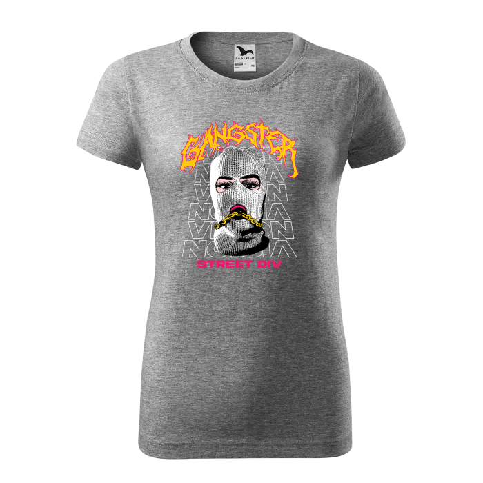 Malfini Tricou Dama Gri inchis Gangster Street DIV