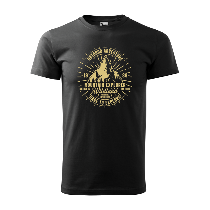 Malfini Tricou Barbat Negru Mountain Explorer