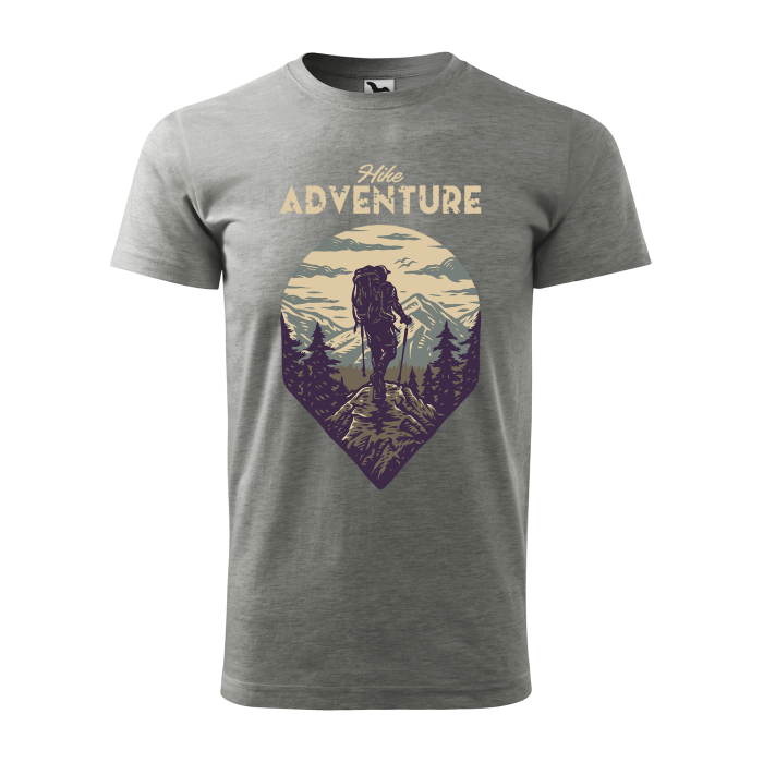Malfini Tricou Barbat Gri inchis Hike Adventure