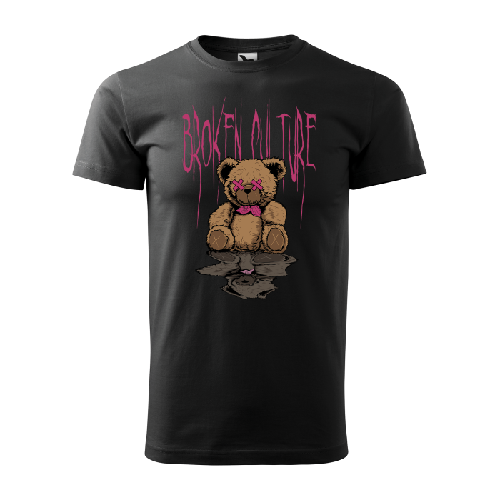 Malfini Tricou Barbat Negru Teddy Broken culture