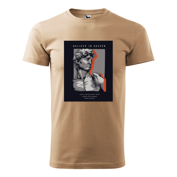 Malfini Tricou Barbat Bej Believe in Heaven