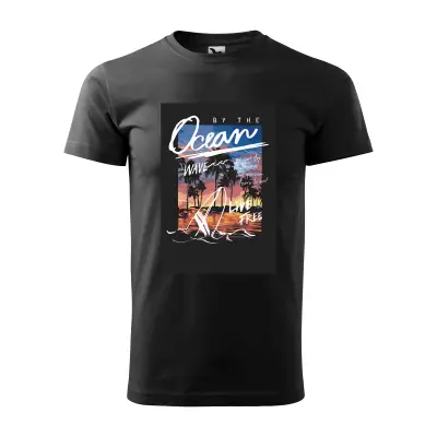 Malfini Tricou Barbat Negru Ocean wave