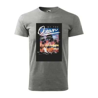 Malfini Tricou Barbat Gri inchis Ocean wave