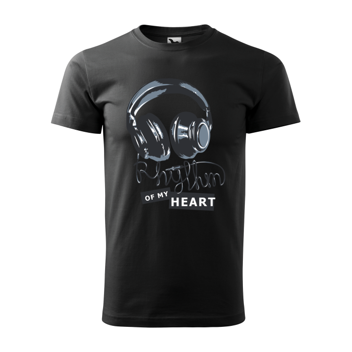 Malfini Tricou Barbat Negru Rhythm of my heart
