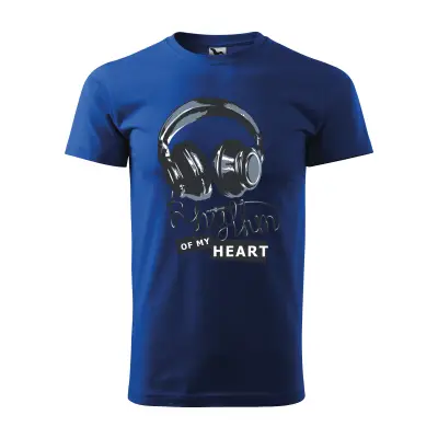 Malfini Tricou Barbat Albastru regal Rhythm of my heart
