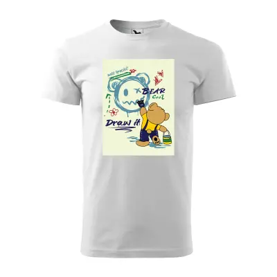 Malfini Tricou Barbat Alb Bear is painting