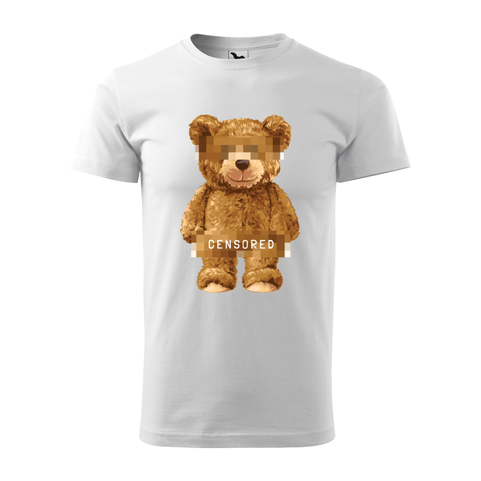 Malfini Tricou Barbat Alb Censored Teddy