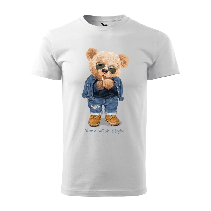 Malfini Tricou Barbat Alb Teddy Born with style