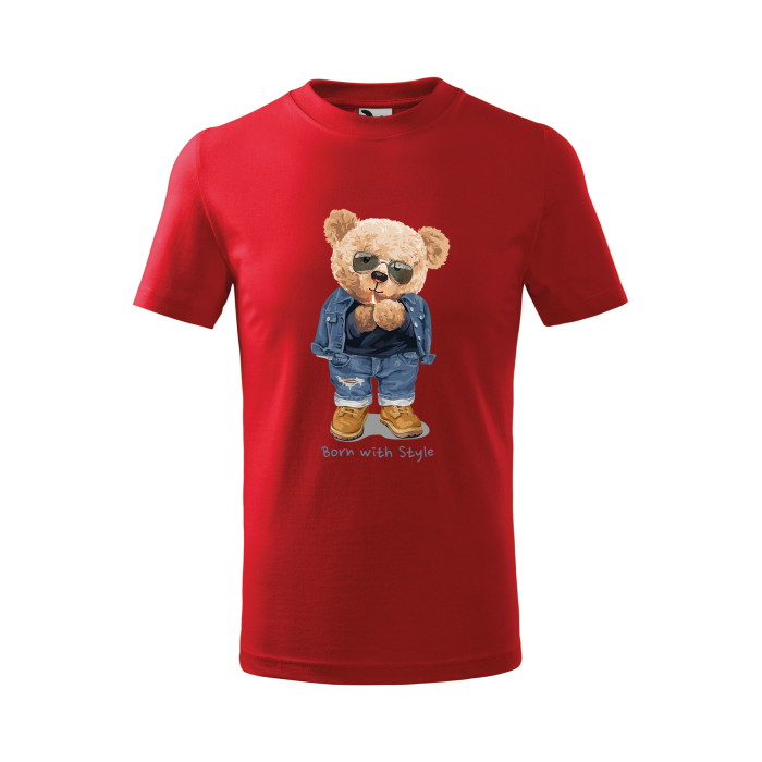Malfini Tricou Copii Rosu Teddy Born with style