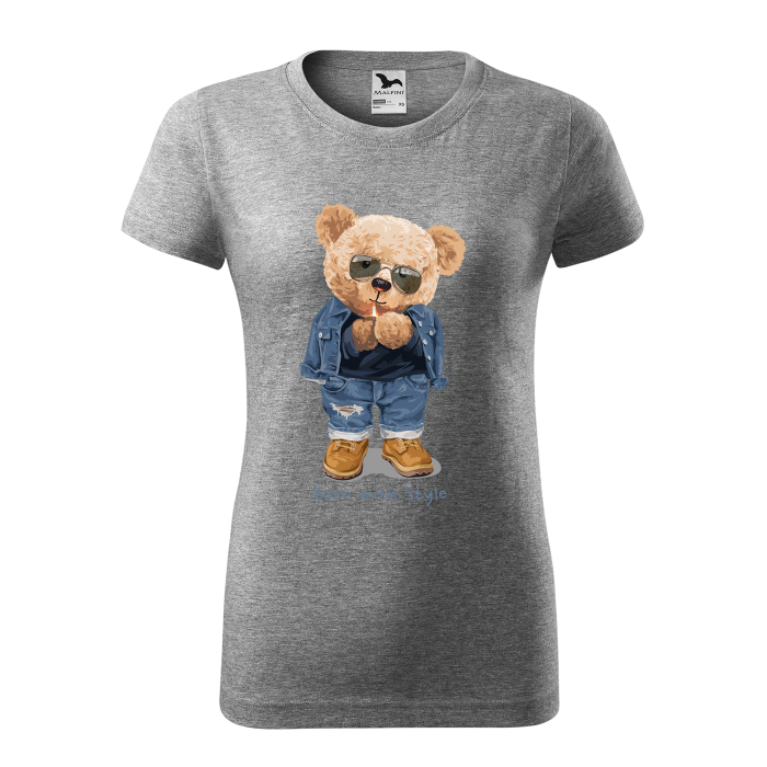Malfini Tricou Dama Gri inchis Teddy Born with style