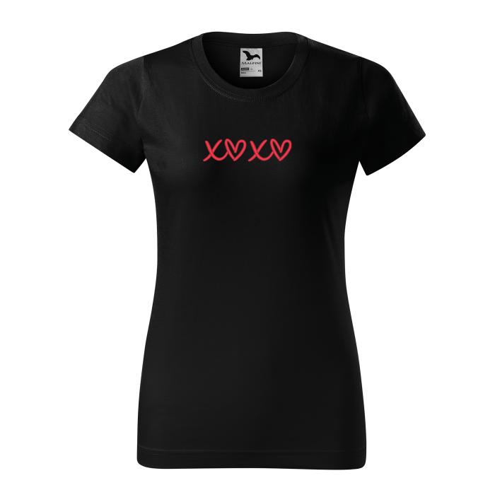 Malfini Tricou Dama Negru XOXO Brodat