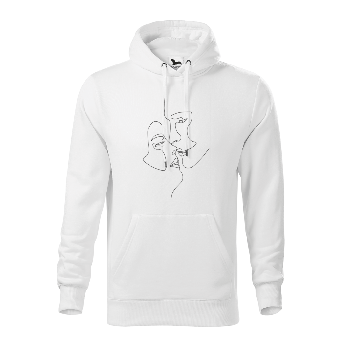 Malfini Hanorac Barbat Alb Cuplu Line art Brodat