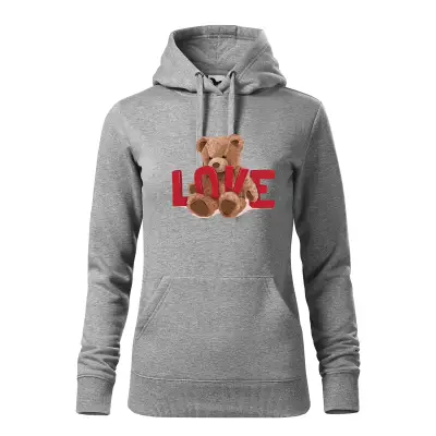 Malfini Hanorac Dama Gri inchis Love Teddy