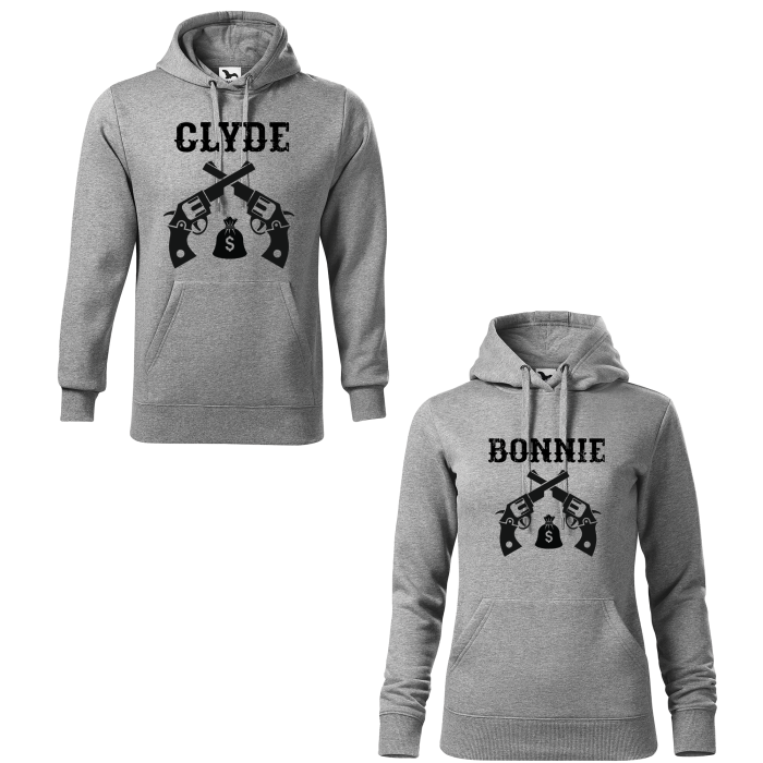 Malfini Hanorac Cuplu Gri Bonnie/Clyde