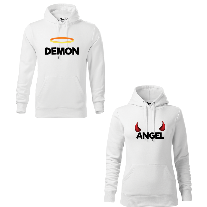 Malfini Hanorac Cuplu Alb Angel/Demon