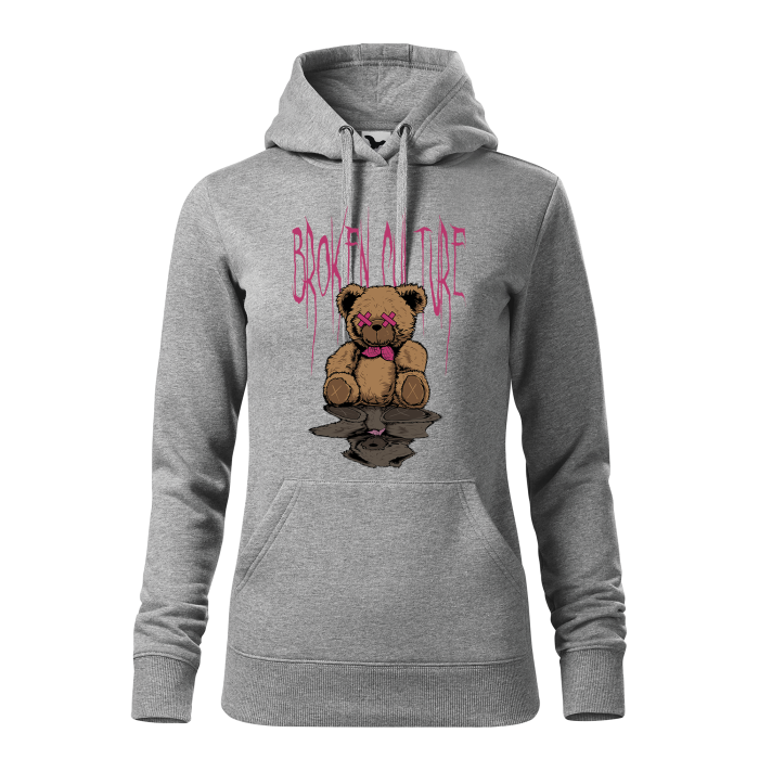 Malfini Hanorac Dama Gri inchis Teddy Broken culture