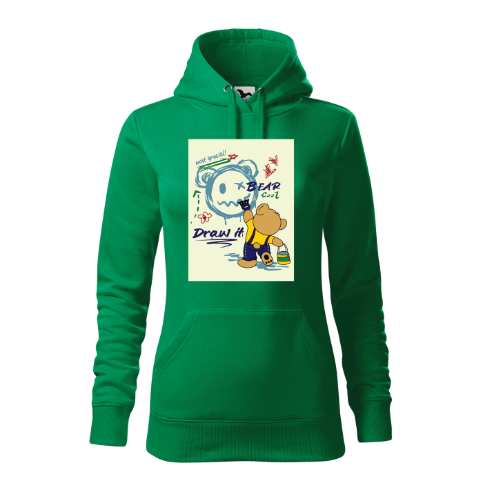 Malfini Hanorac Dama Verde Bear is painting