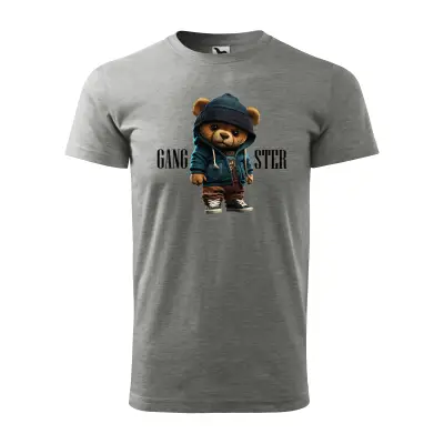 Malfini Tricou Barbat Gri inchis Teddy Gangster