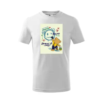 Malfini Tricou Copii Alb Bear is painting