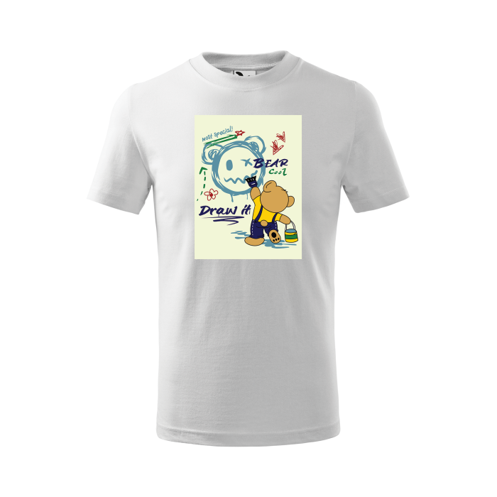 Malfini Tricou Copii Alb Bear is painting