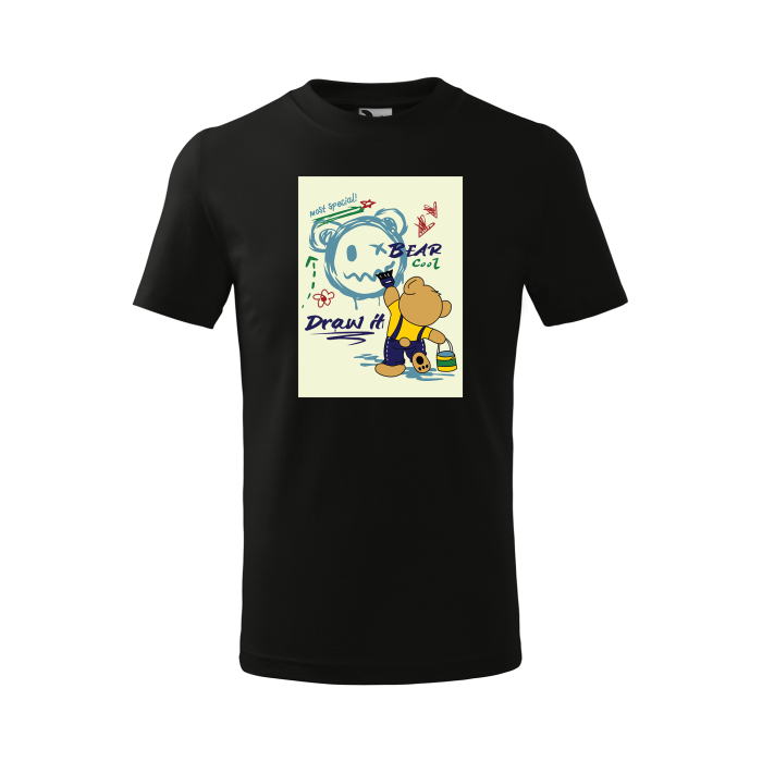 Malfini Tricou Copii Negru Bear is painting Malfini Tricou Copii Negru Bear is painting