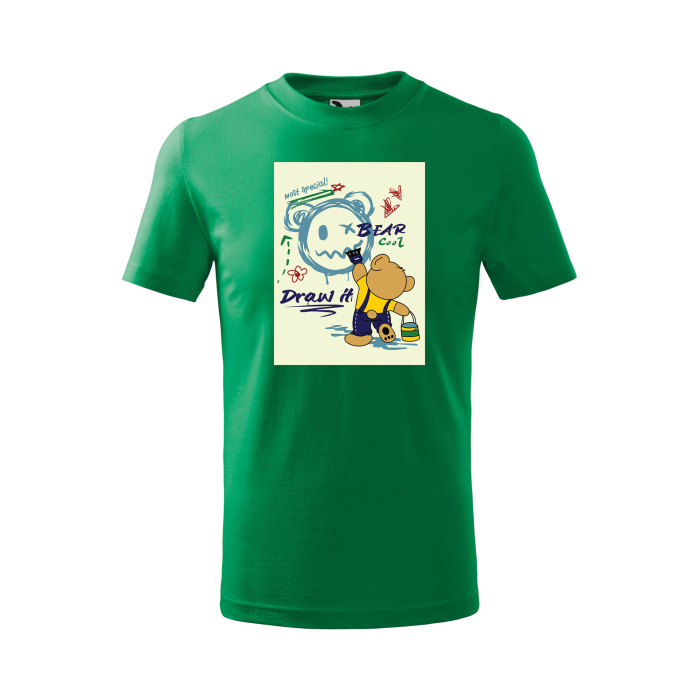 Malfini Tricou Copii Verde Bear is painting Malfini Tricou Copii Verde Bear is painting