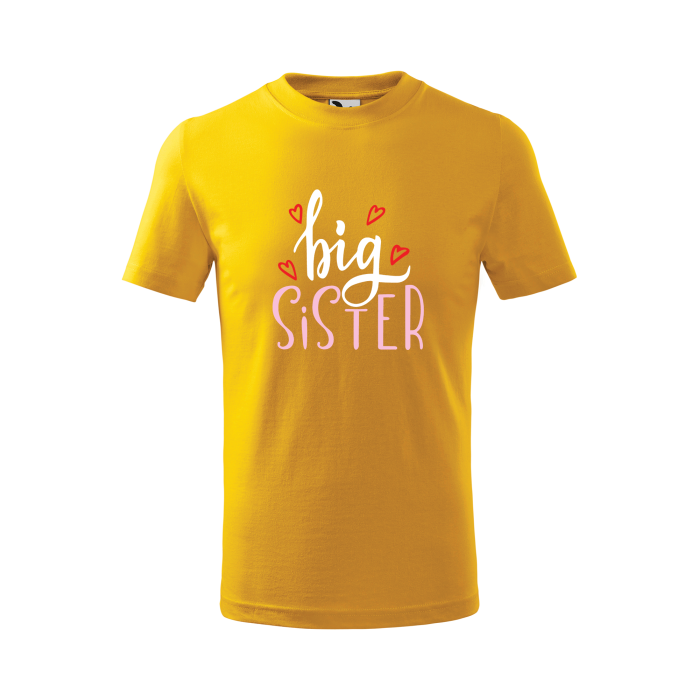 Malfini Tricou Copii Galben Big Sister/Brother