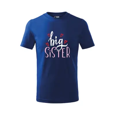 Malfini Tricou Copii Albastru regal Big Sister/Brother